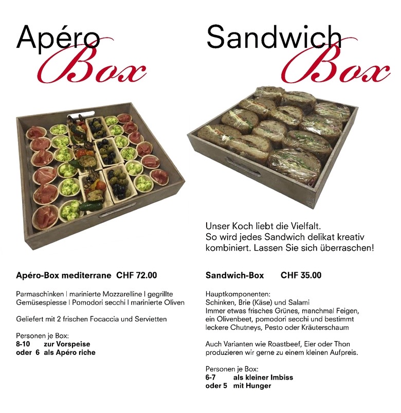 Apéro-Box und Sandwich-Box