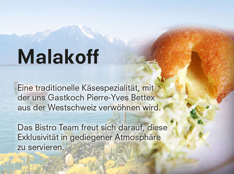 Malakoff, Käsespezialität aus der Westschweiz